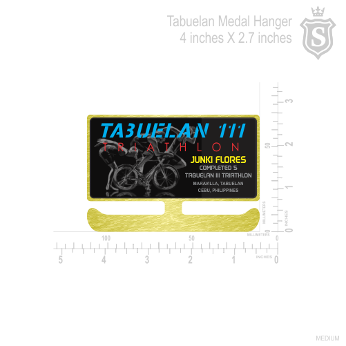 Tabuelan 111 triathlon 2016 Medal Hanger 4 inch