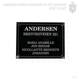ANDERSEN BREIVIKSVEIEN PLATE SIGNAGE