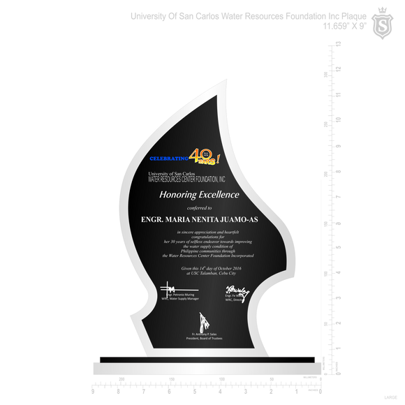 USC Water Resource Center Plaque