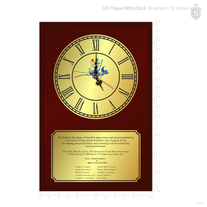 UC Plaque With Clock