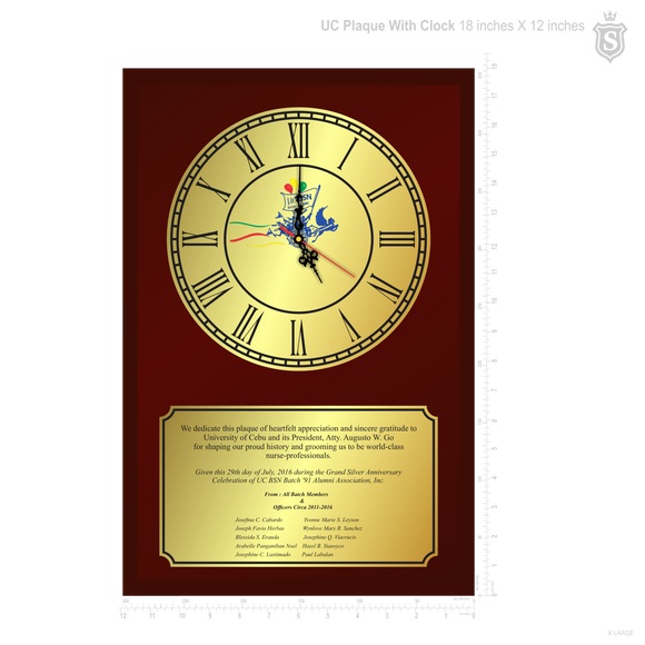 UC Plaque With Clock