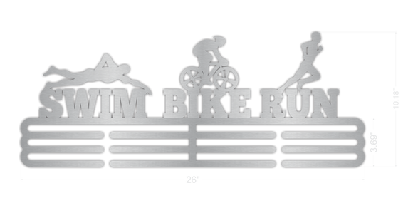 Medal hanger- Swim Bike Run -3-Layer