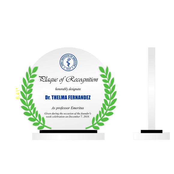CIM Faculty Plaque with Laurel 6
