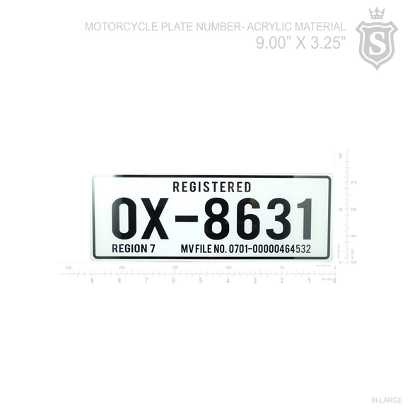 Motorcycle Plate number- Acrylic Material