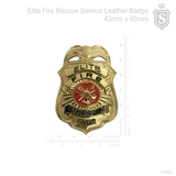 Elite Fire Rescue Service Leather Badge - BFP