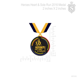 Heroes Heart & Sole Run 2016 Gold Medal 2 inch