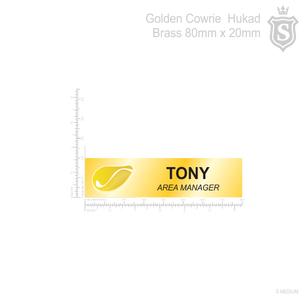 Golden Cowrie Hukad Nameplate
