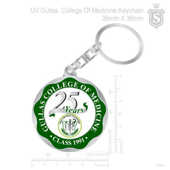 Gullas College of Medicine Keychain silver 38mm