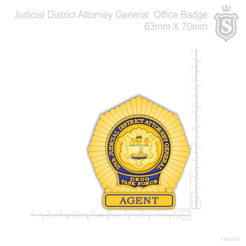 Judicial District Attorney General Office Badge 70mm