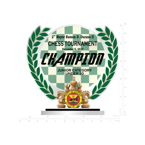 Danao City Sports Chess Tournament Plaque 2017