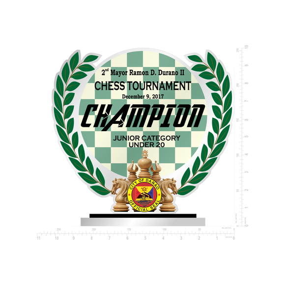 Danao City Sports Chess Tournament Plaque 2017