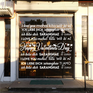 Storefront Window Graphics (Themed) -I Love You Internationally