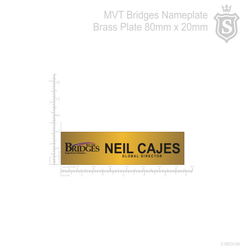 MVT Bridges Nameplate Gold