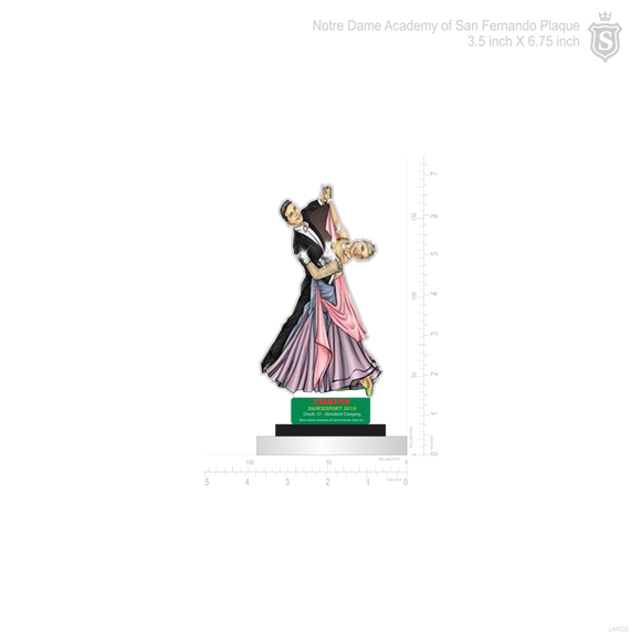 Notre Dame Academy of San Fernando Plaque - Dance Sport Standard Category