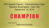 BTA Special Classic-Karambowling Open Brass Plate
