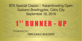 BTA Special Classic-Karambowling Open Brass Plate