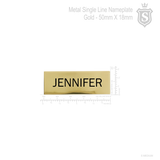 Nameplate  - Metal 50 x 18- Single Line