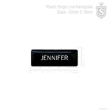 1 Line Acrylic Nameplate  - 50mm x 18mm