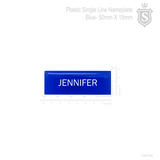 Nameplate  - Plastic 50 x 18- Single Line