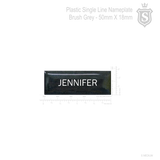 Nameplate  - Plastic 50 x 18- Single Line