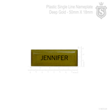 1 Line Acrylic Nameplate  - 50mm x 18mm