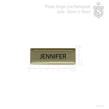 Nameplate  - Plastic 50 x 18- Single Line