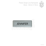 1 Line Acrylic Nameplate  - 50mm x 18mm