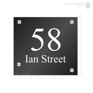 58 Ian Street Brass Signage