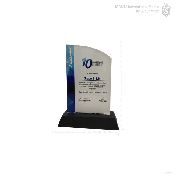 ICOMM International Plaque