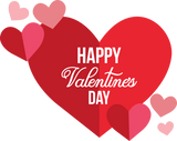 Storefront Window Graphics (Themed) - Valentine's Day Hearts