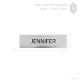 1 Line Brass Nameplate - 70mm x 20mm