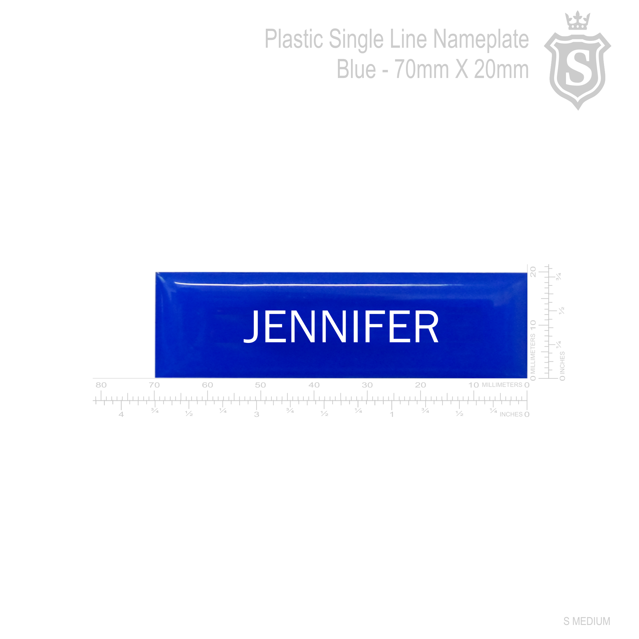 1 Line Acrylic Nameplate - 70mm x 20mm – Suarez Arts