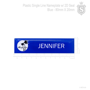 Nameplate 2D Printed Seal - Plastic 80 x 20- Single Line