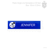 Nameplate 2D Printed Seal - Plastic 80 x 20- Single Line