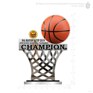 9th Mayor's Cup Mens Basketball Champion Plaque 2019