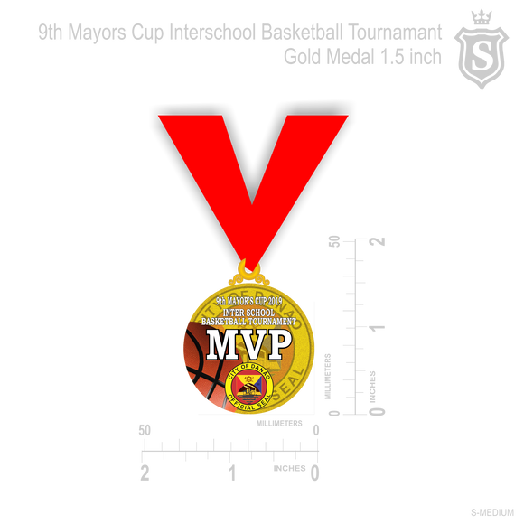 9th Mayor's Cup Mens Basketball MVP Medal 2019