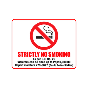 Alta Vista No Smoking Acrylic Signage