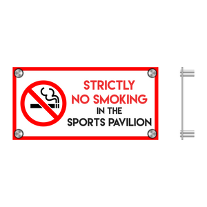Acrylic  No Smoking Signage with Decorative Bolt