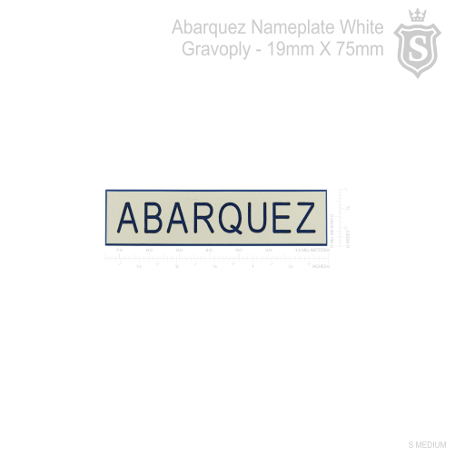 Abarquez White Nameplate