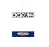 Abarquez White Nameplate