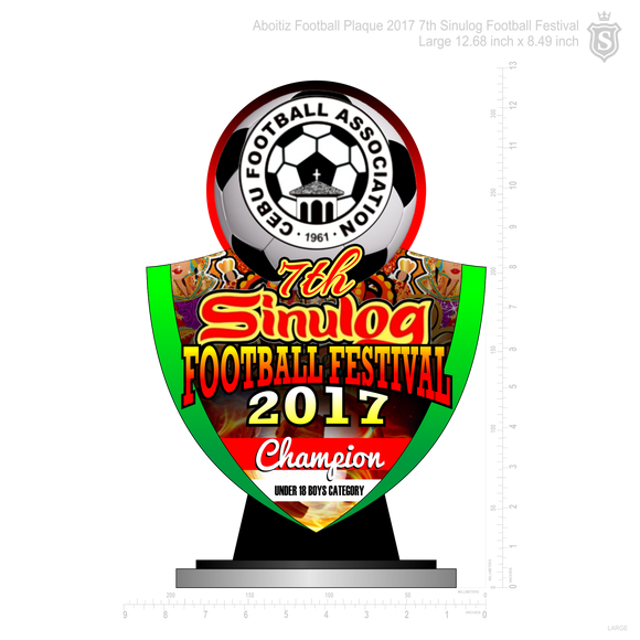 Aboitiz 7th Sinulog Football Festival Champion Plaque 2017