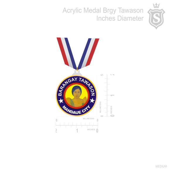 Acrylic Medal Brgy Tawason