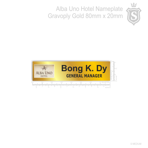 Alba Uno Hotel Nameplate