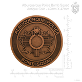 Alburquerque Police Bomb Squad Coin Antique 42mm