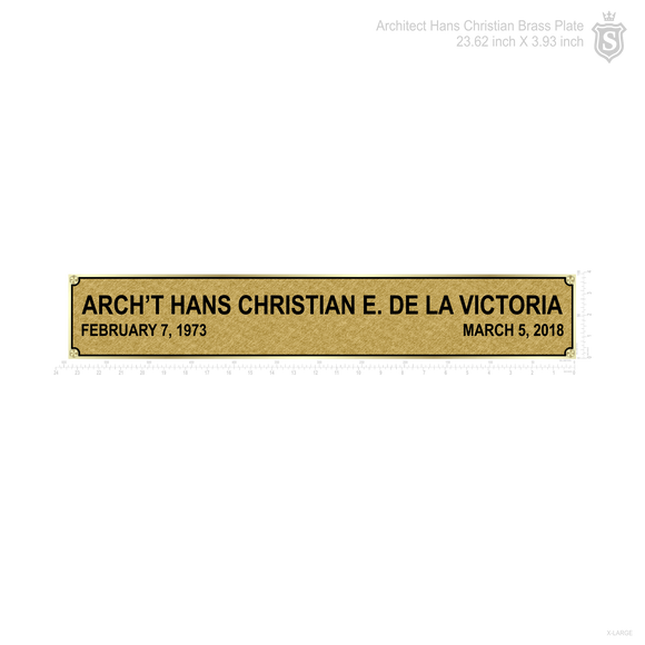 Brass Plate 10cm x 60 cm