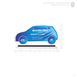 Auto Central INC. Special Sales Award  Medium 9.25 inch