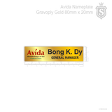 Avida Nameplate