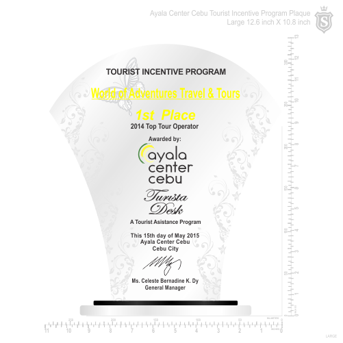 Ayala Center Cebu Tourism Plaque 2016