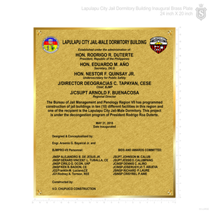 Inaugural Brass Marker