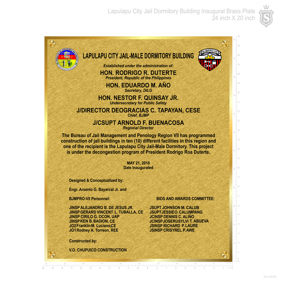 Inaugural Brass Marker